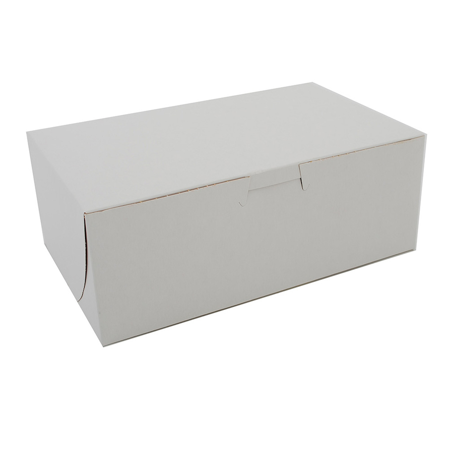 Compostable White Bakery Boxes NonWindow Cake Pastry Pie Carry Out